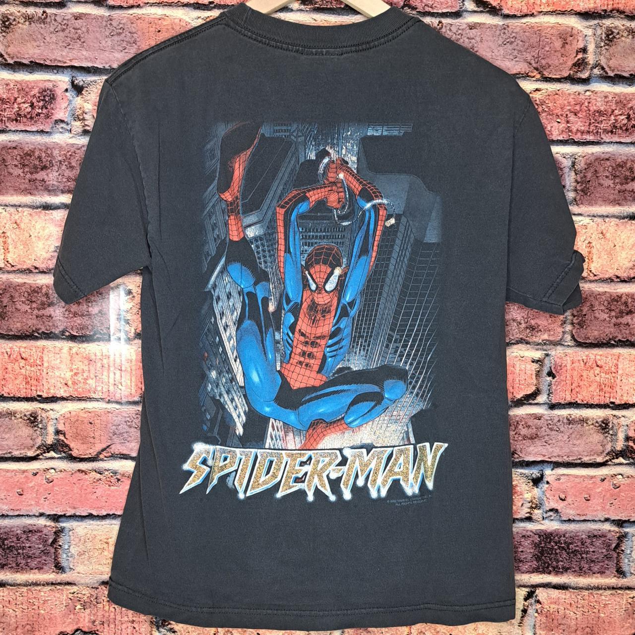 2002 Mad Engine Spiderman Marvel t shirt Size M 19''... - Depop