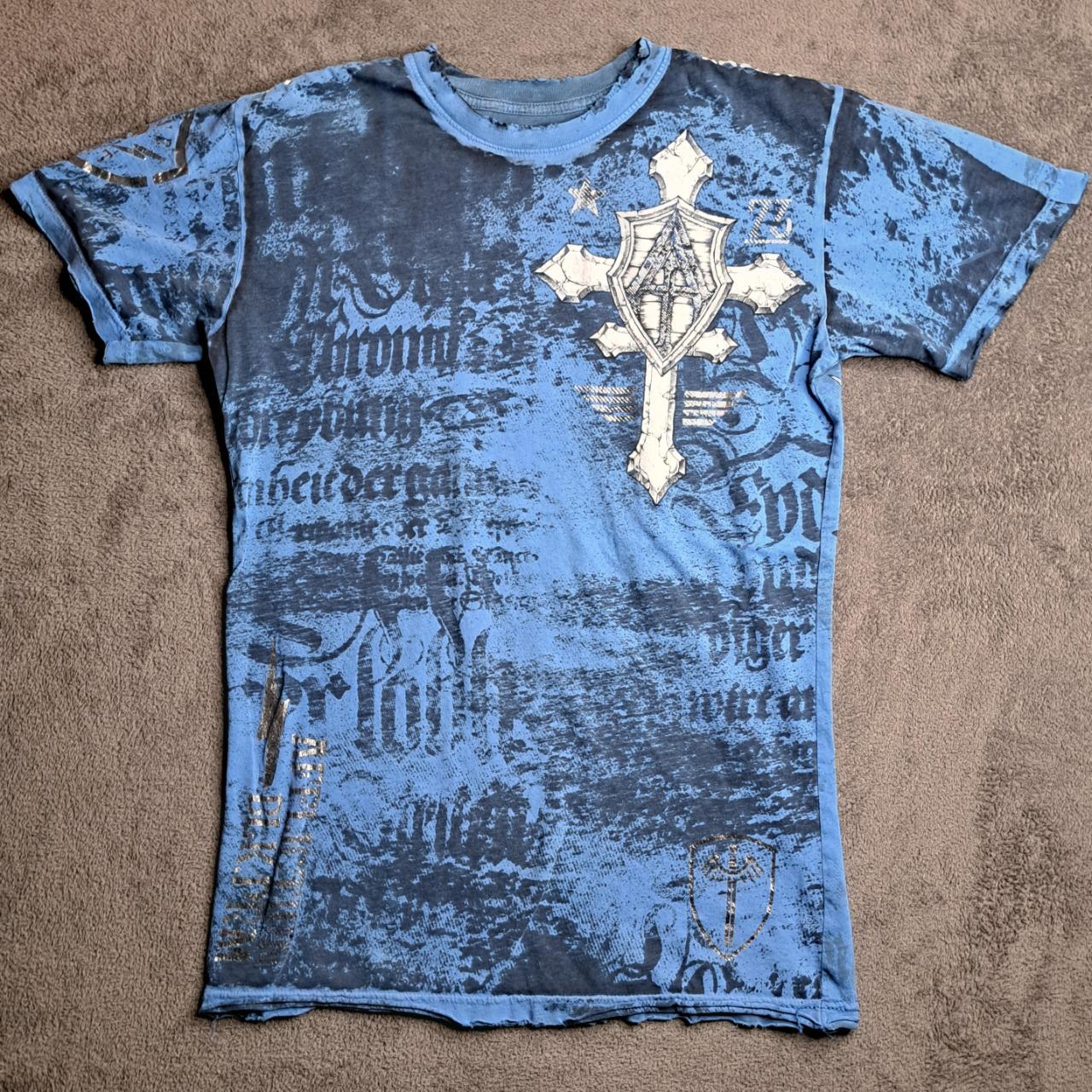 Affliction Men's Blue T-shirt