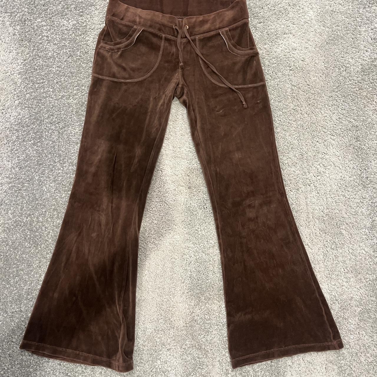 Brown Low Rise Flare Velvet Pants #flare #velvet... - Depop