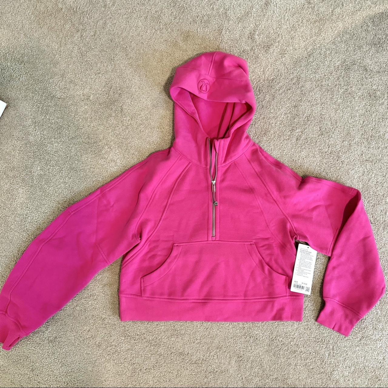 •Lululemon Sonic Pink Scuba Half-Zip Hoodie •not... - Depop