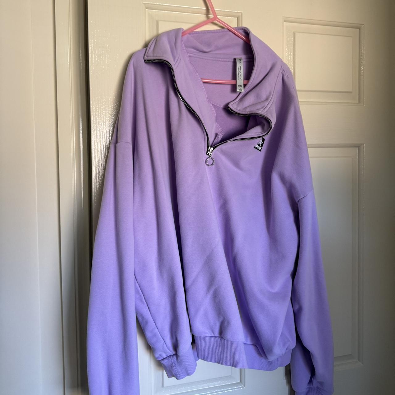 Lorna Jane Soft Lilac LJ Sport Quarter Zip Sweatshirt, Size Small