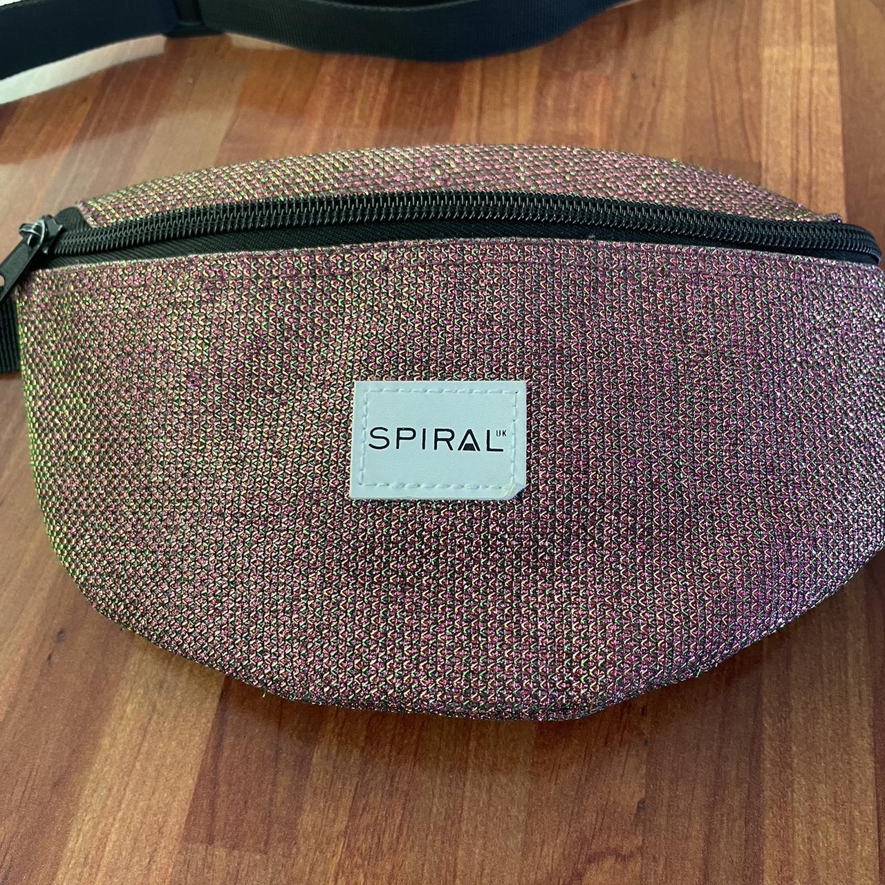 Spiral brand pink sparkly bum bag. Pink glitter. Depop