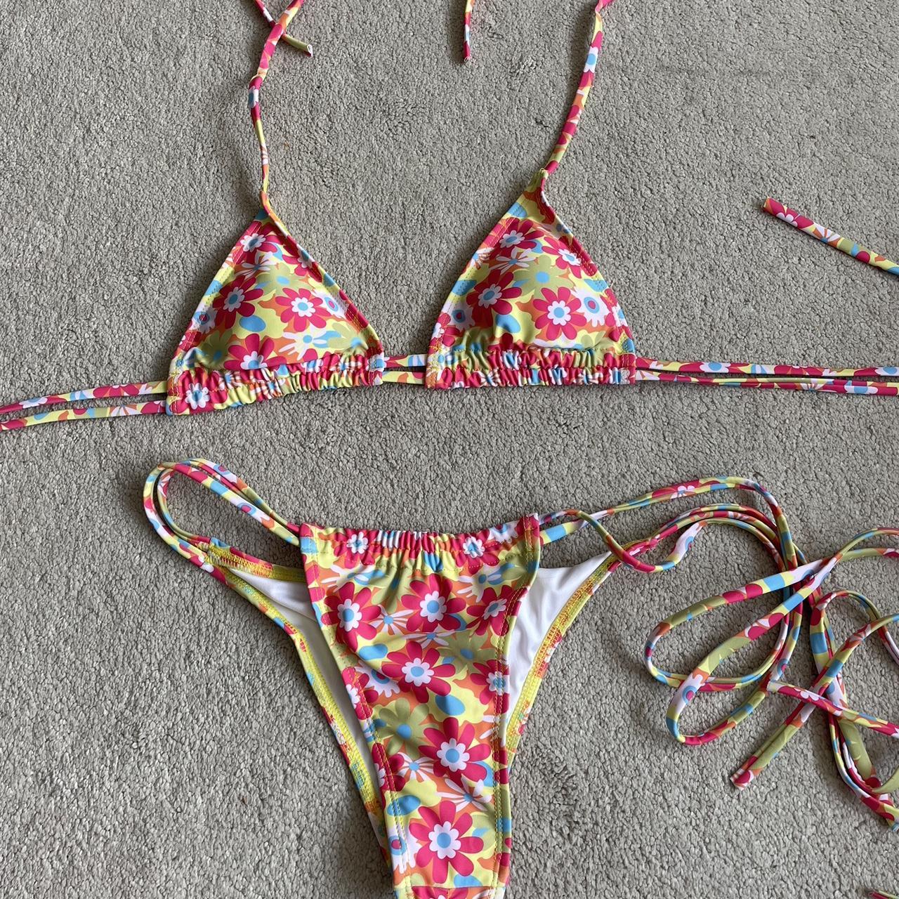 Floral strappy Y2K bikini Brand new strappy... - Depop