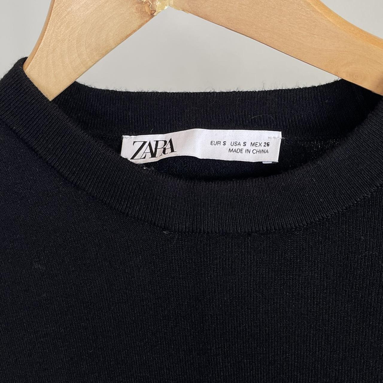 Zara Women's Black Sweatshirt | Depop