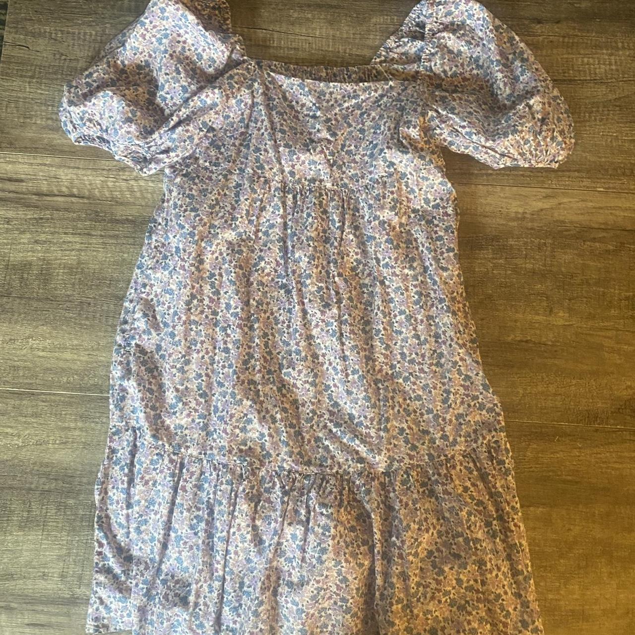 UNIQLO Women's Purple and Blue Dress Depop