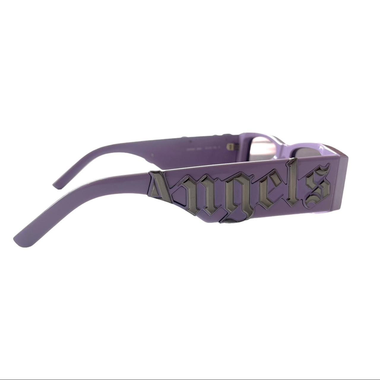 Palm Angels Men's Purple and Silver Sunglasses