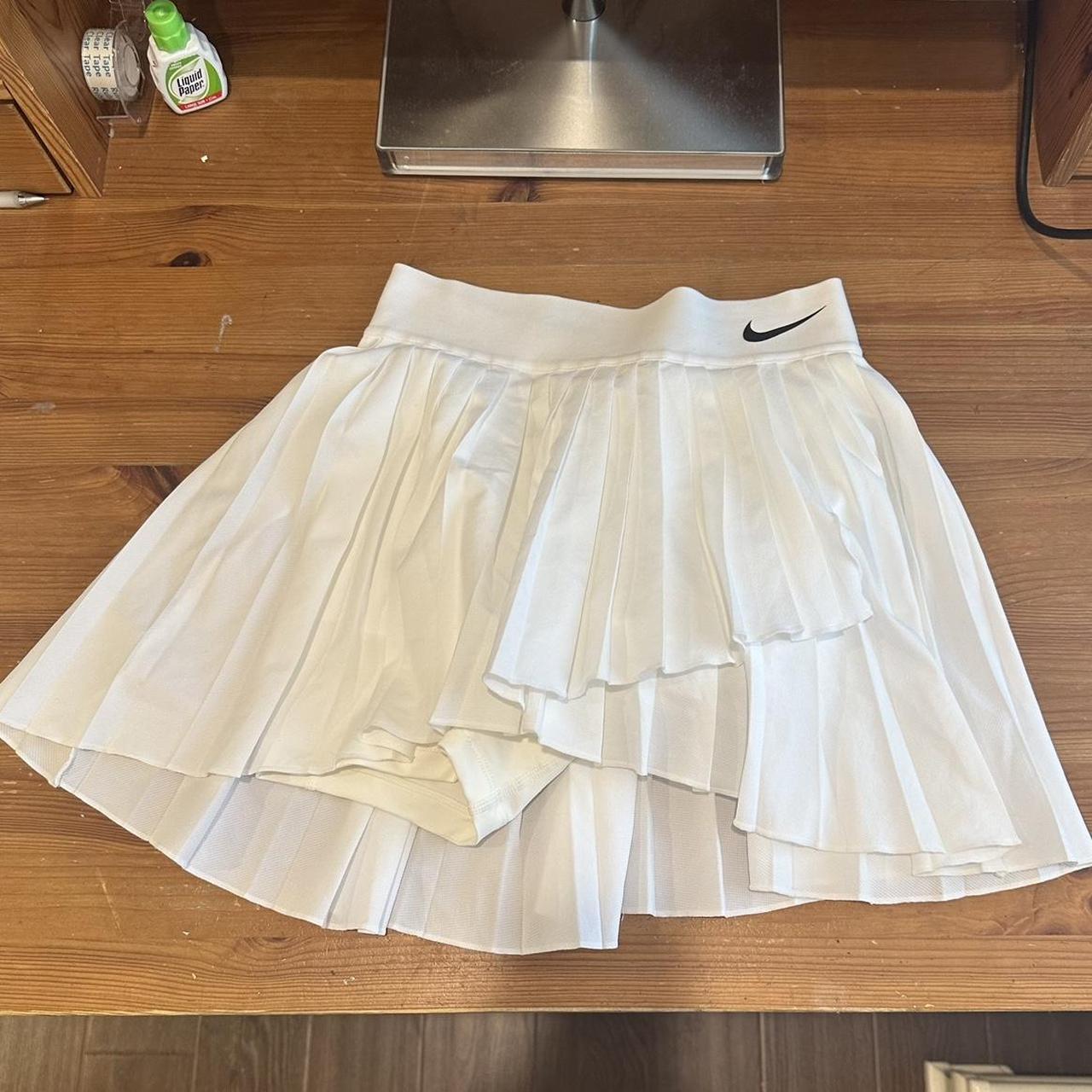 nike victory pleated tennis skirt white