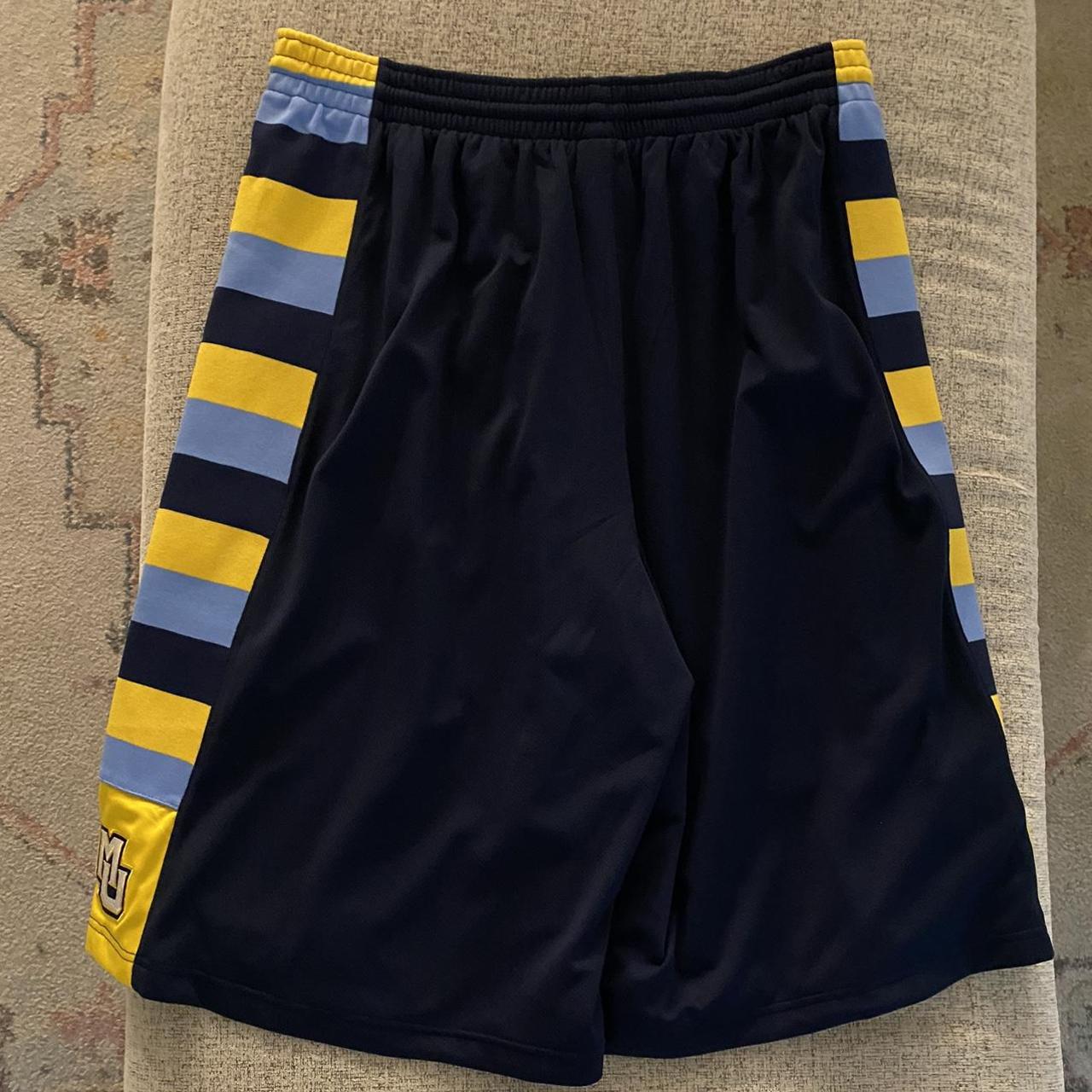 Converse Men's Navy and Yellow Shorts (2)
