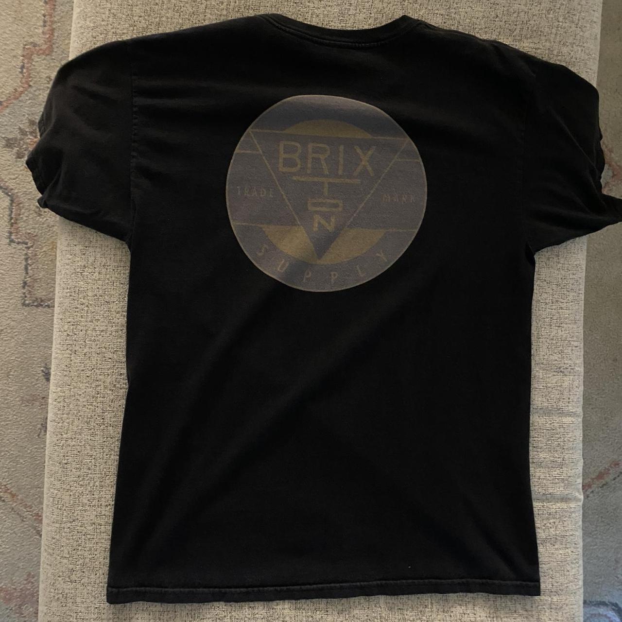 Brixton Men's Black and Grey T-shirt (2)