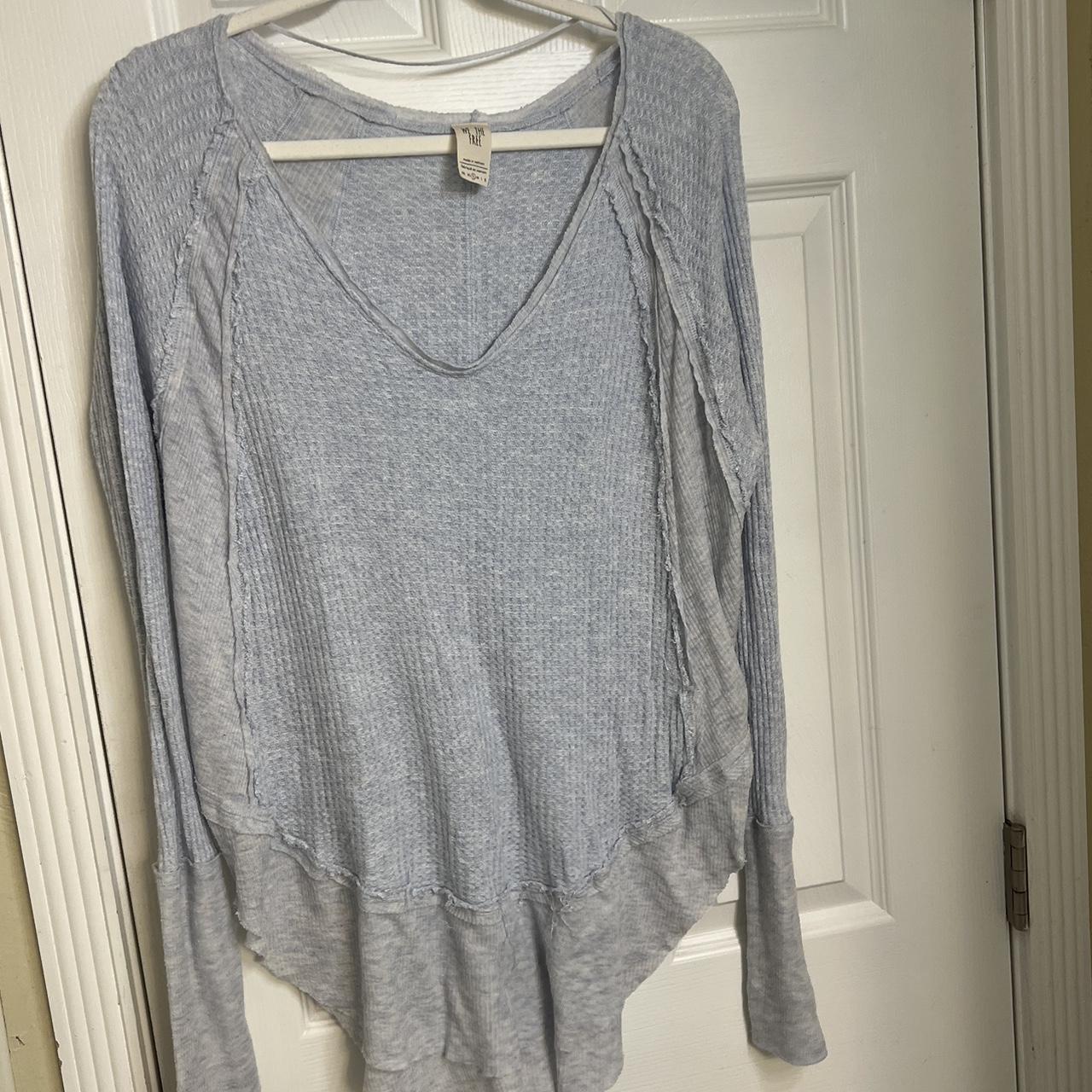 BLUE FREE PEOPLE TOP! Color: light blue Size:... - Depop