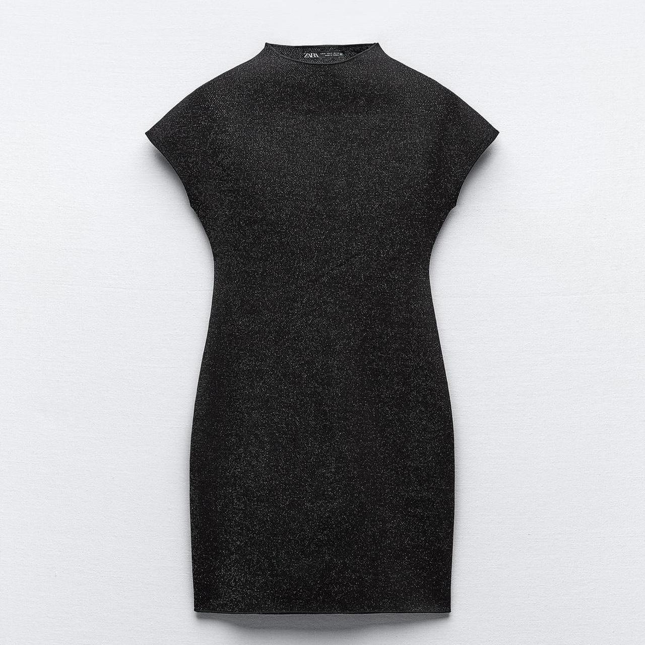 Zara sleeveless bodycon mini dress, glitter,