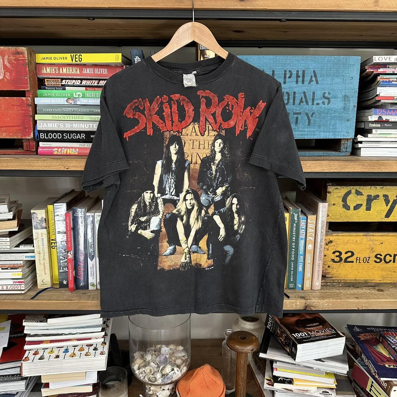 1991 Skid Row “ Slave to the Grind” Tour Tee... - Depop