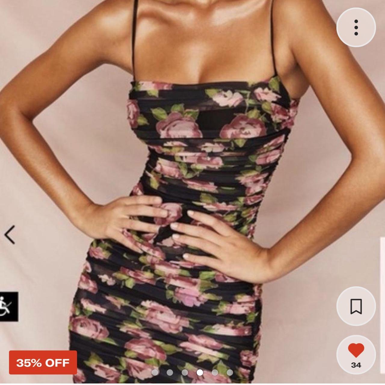 house of CB fornarina maxi/midi ruched floral Depop