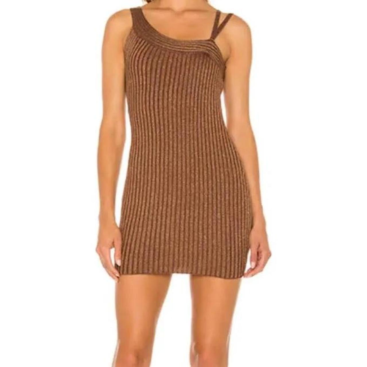 Super down revolve brown club mini dress - Depop