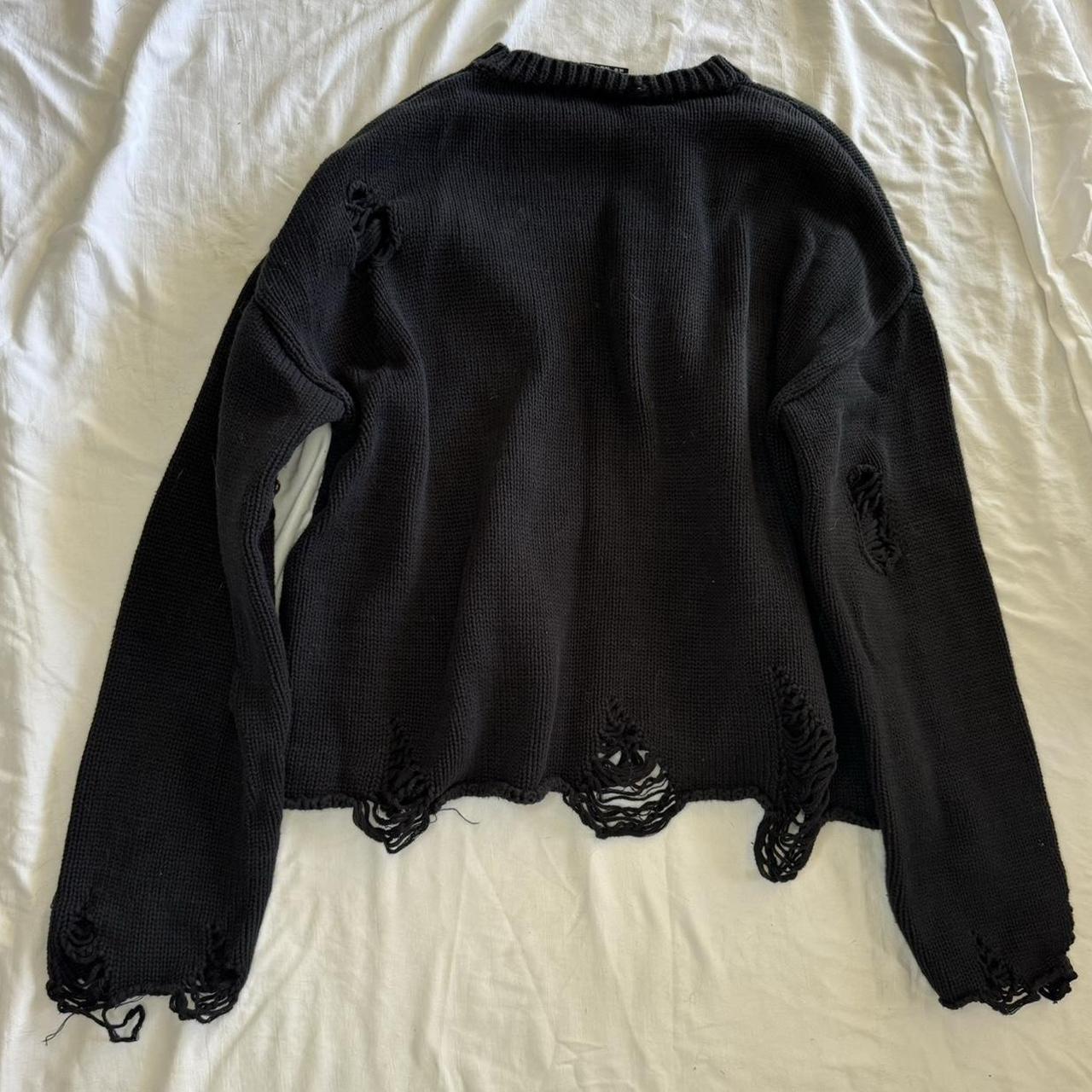 minga london skull knitted oversized sweater size: - Depop