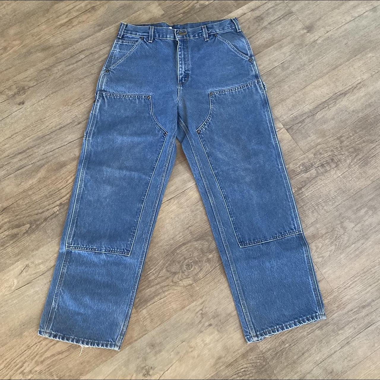 Baggy Carhartt Double Knees Jeans Size:... - Depop