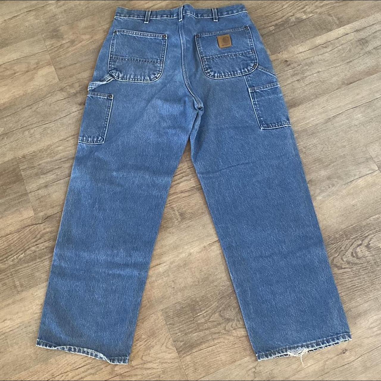 Baggy Carhartt Double Knees Jeans Size:... - Depop