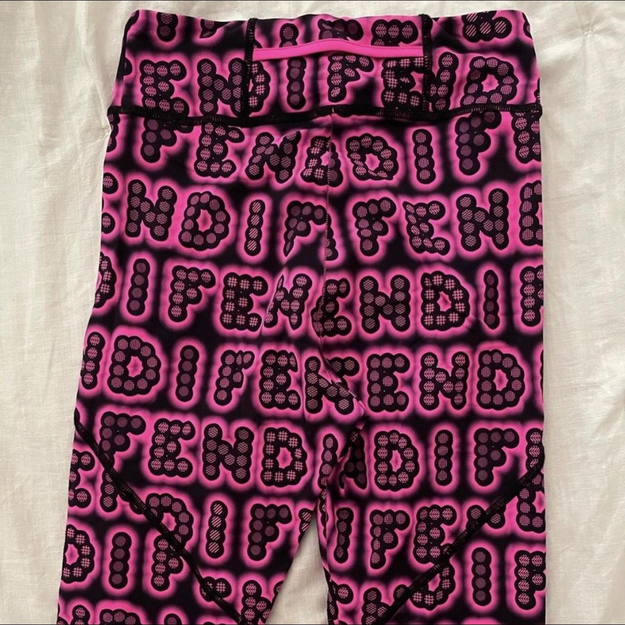 Fendi Prints On Monogram leggings in Pink