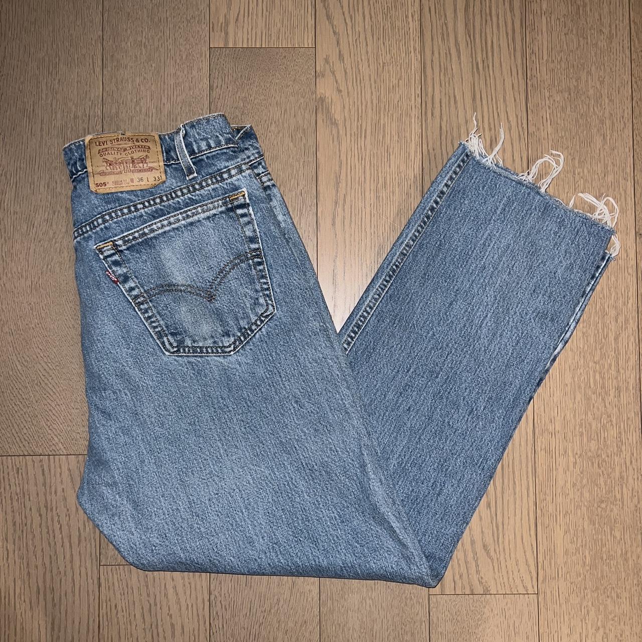 Vintage RARE late 90s Levi's 505 regular fit... - Depop