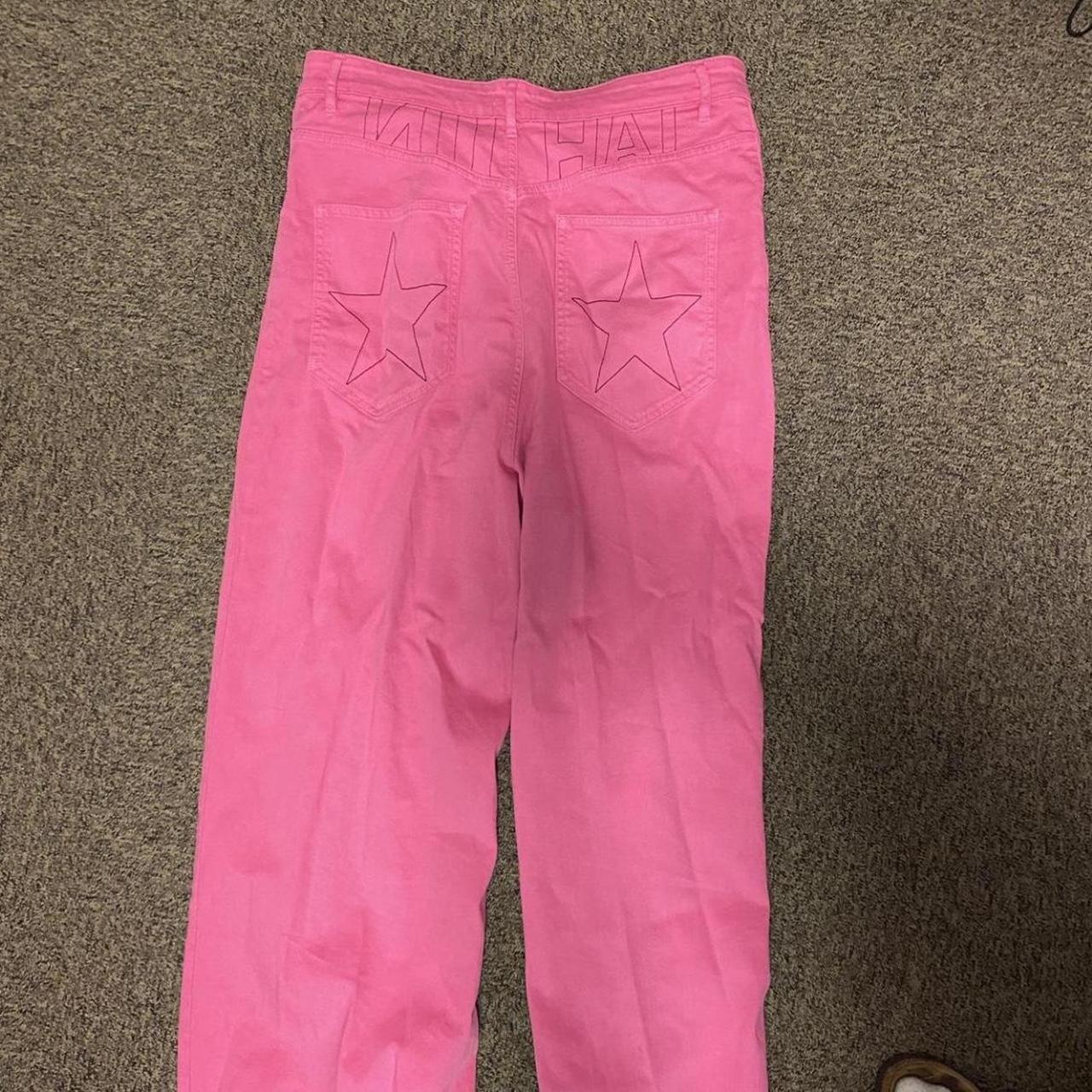 Niihai pink baggy jeans Size Xs niihai uo... Depop