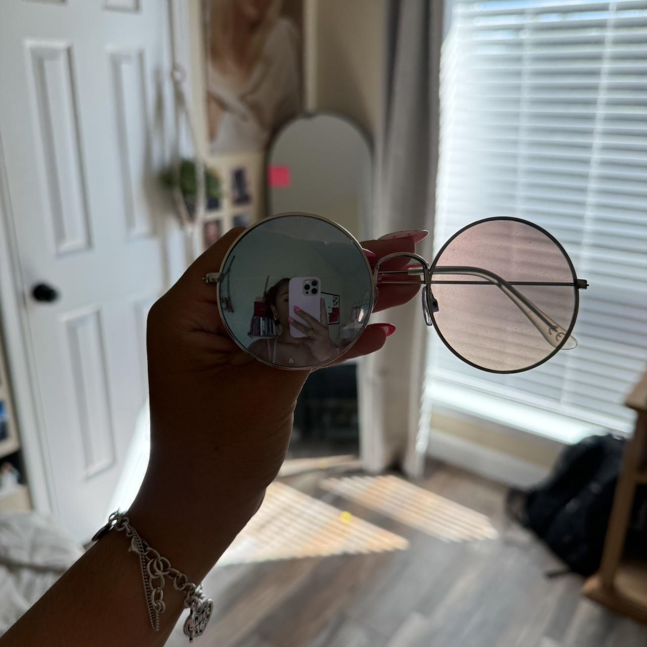 DIFF Women's Round Sunglasses - Silver/White – di… - image 2