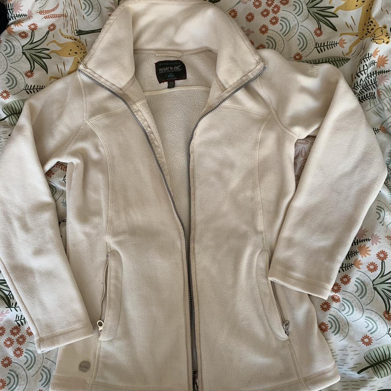 Regatta Women's Cream and Pink Coat Depop