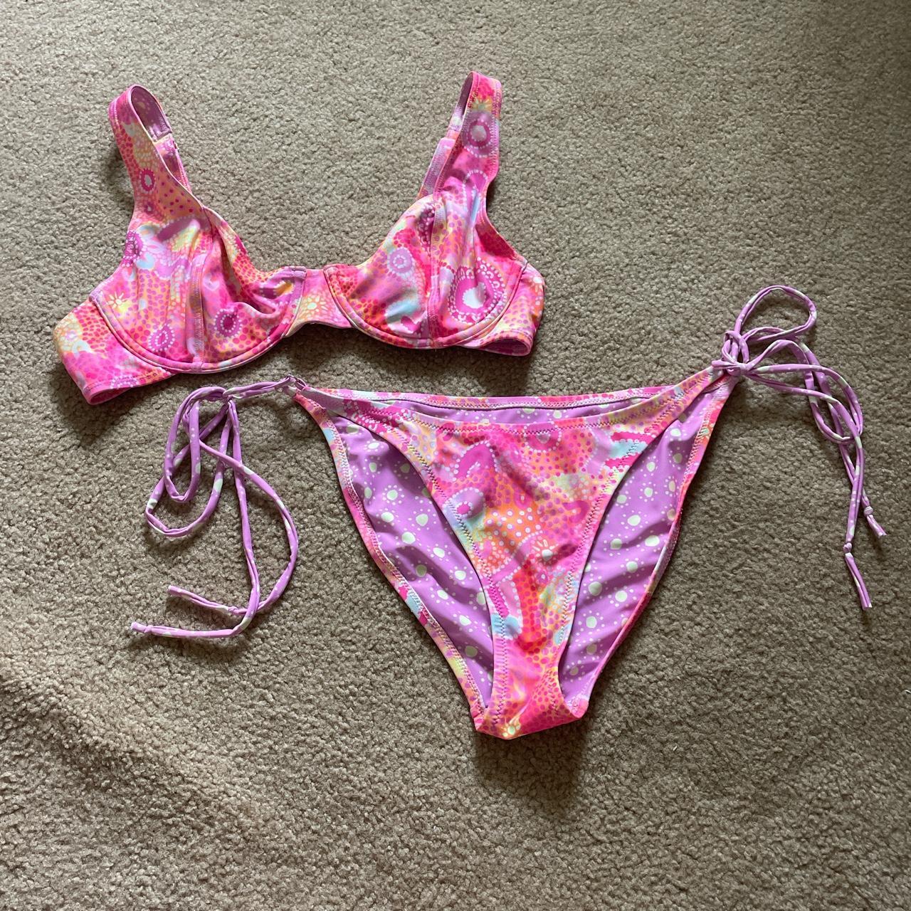 Kulani Kinis Women's Orange and Pink Bikinis-and-tankini-sets | Depop