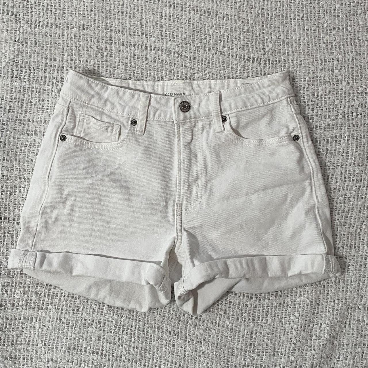 Old Navy White Jean Shorts (O.G. STRAIGHT) - Worn... - Depop