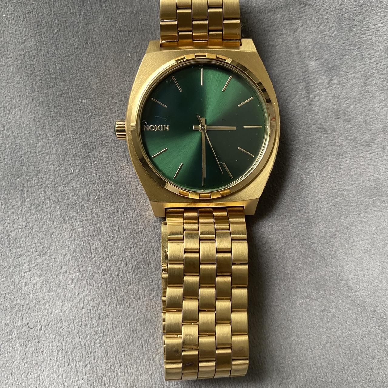 Nixon watch gold green hotsell