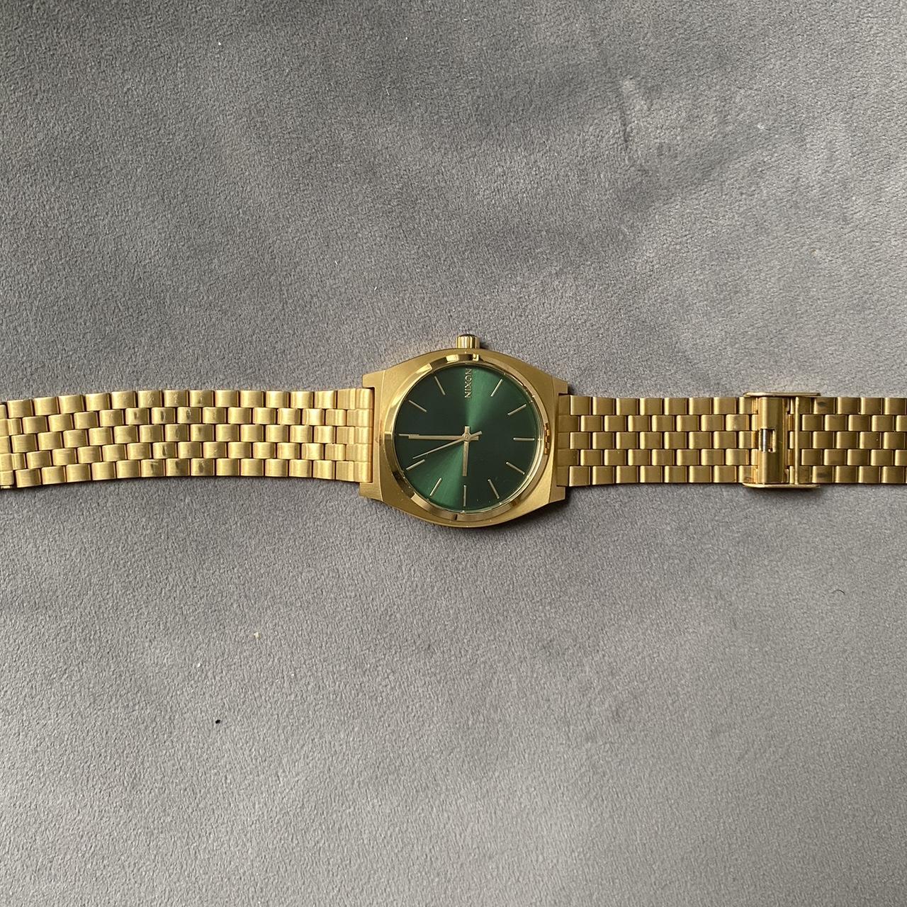 Nixon gold and green watch best sale