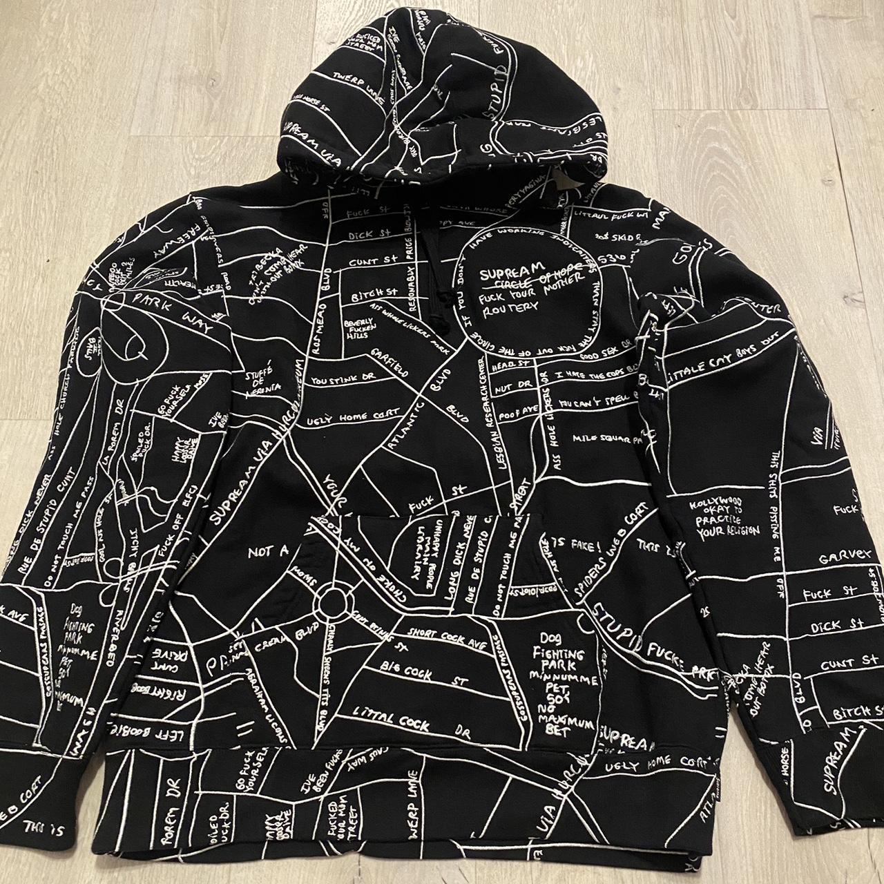 Supreme Gonz Embroidered Street Map Hoodie - at most... - Depop