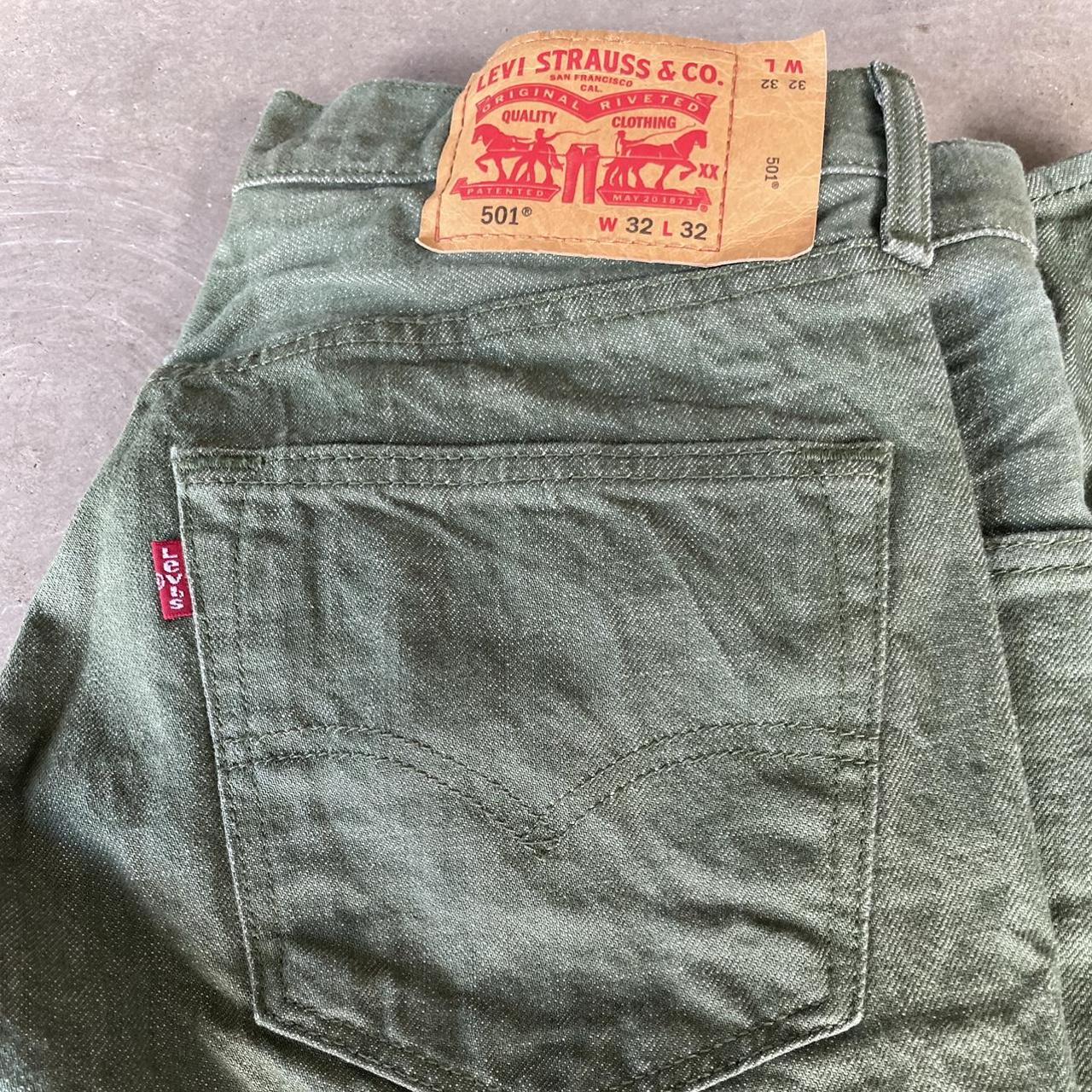 Levi's Men's Green and Brown Jeans | Depop