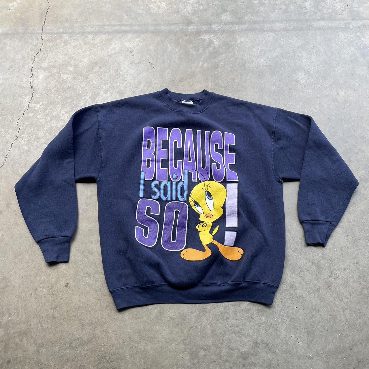 90s Vintage Looney Tunes Crewneck ⛷️🚡 Size XL No... - Depop