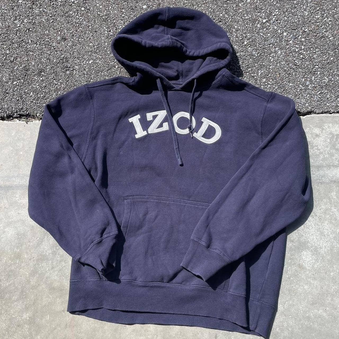 Y2K Faded Izod Hoodie🦍☠️ Tagged L No Flaws heavy... Depop