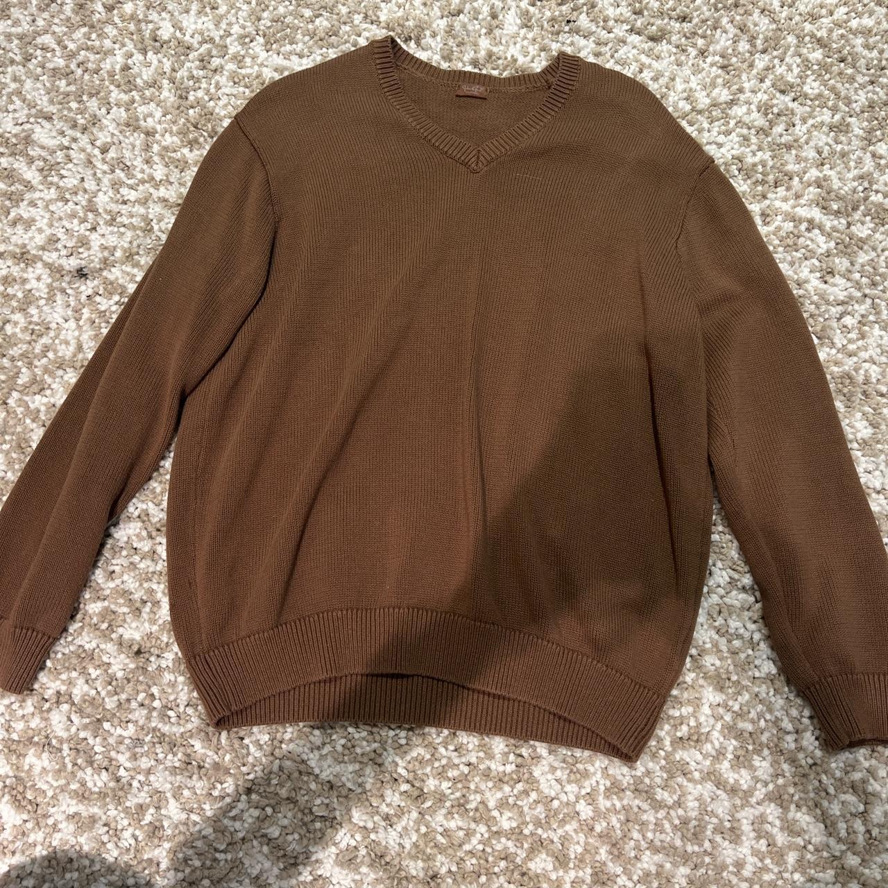 brown oversized sweater - Depop