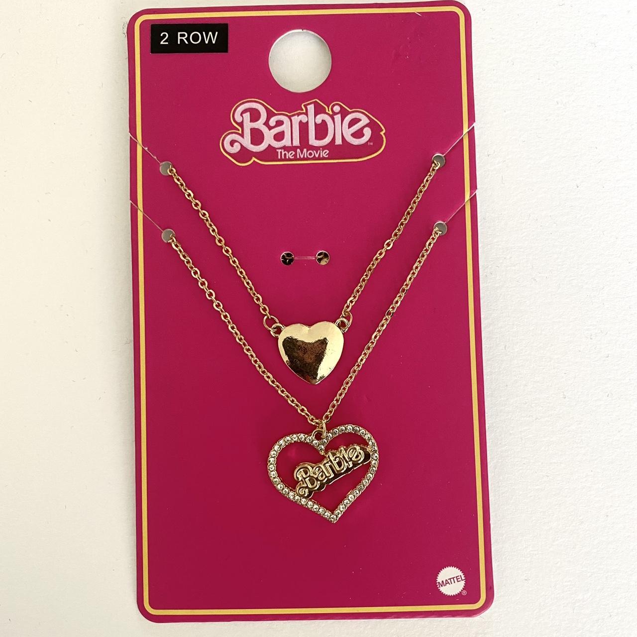 Barbie the Movie heart necklace Limited edition... - Depop