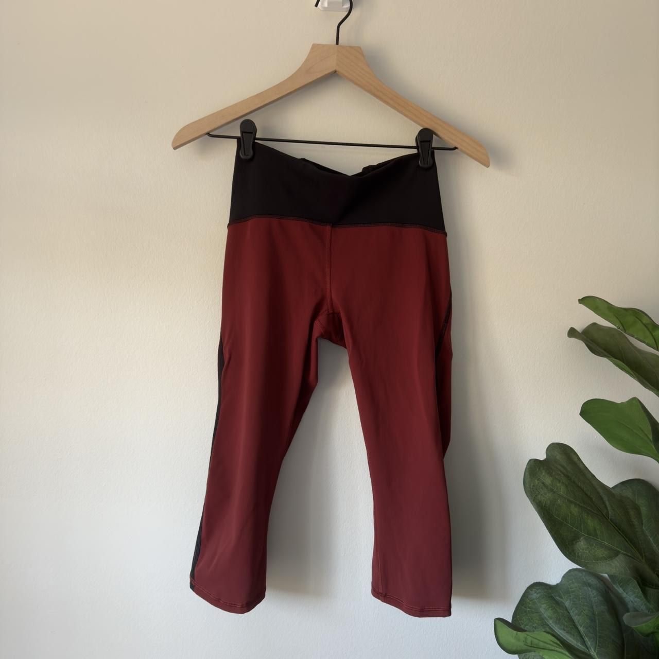 Lululemon Red And Black Leggings