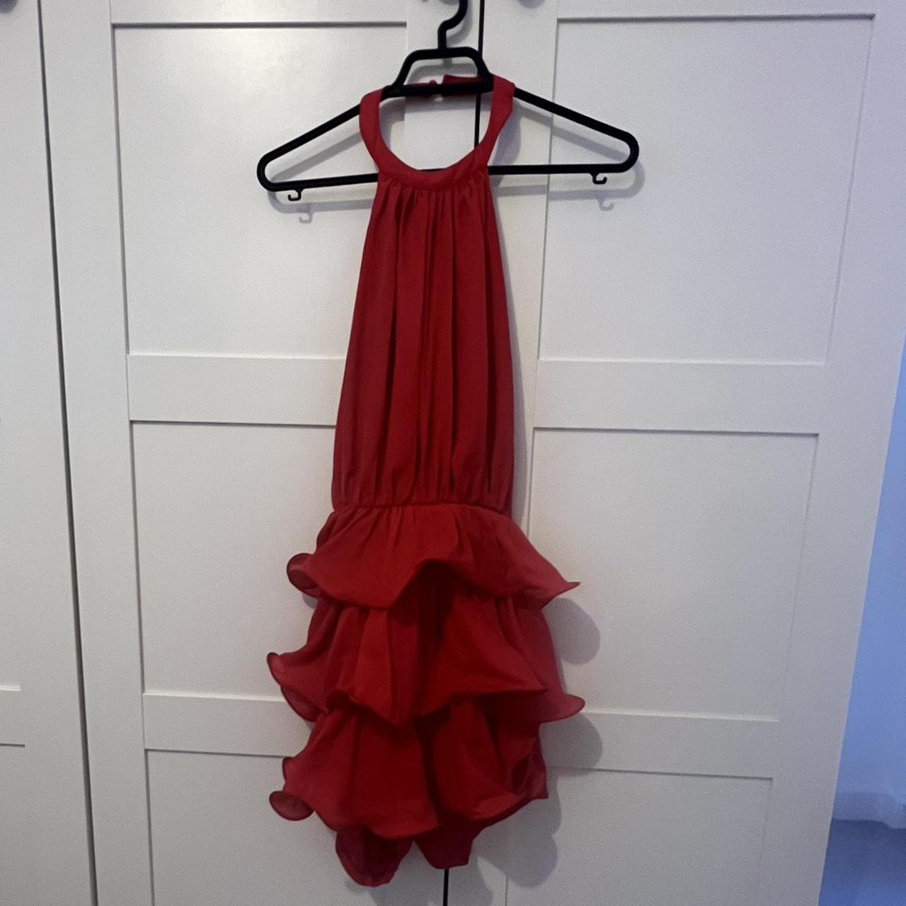 Pretty little thing red play suit. Very good... Depop