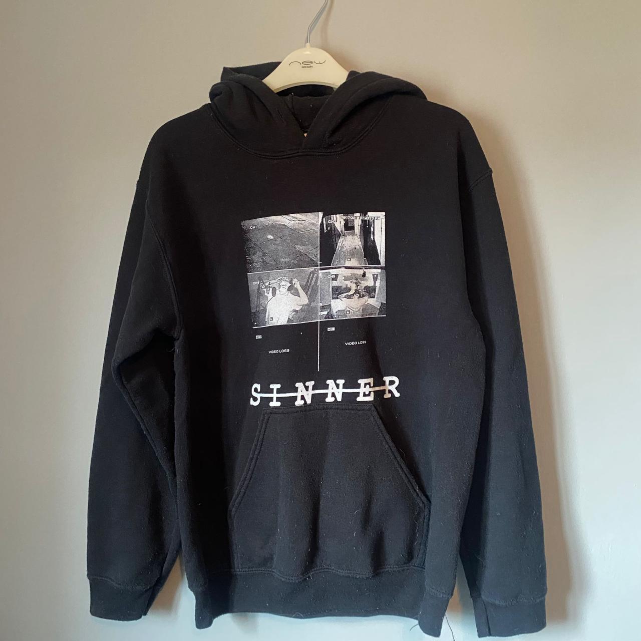 RARE Lil Tracy Sinner Hoodie Size Small Black Worn... - Depop