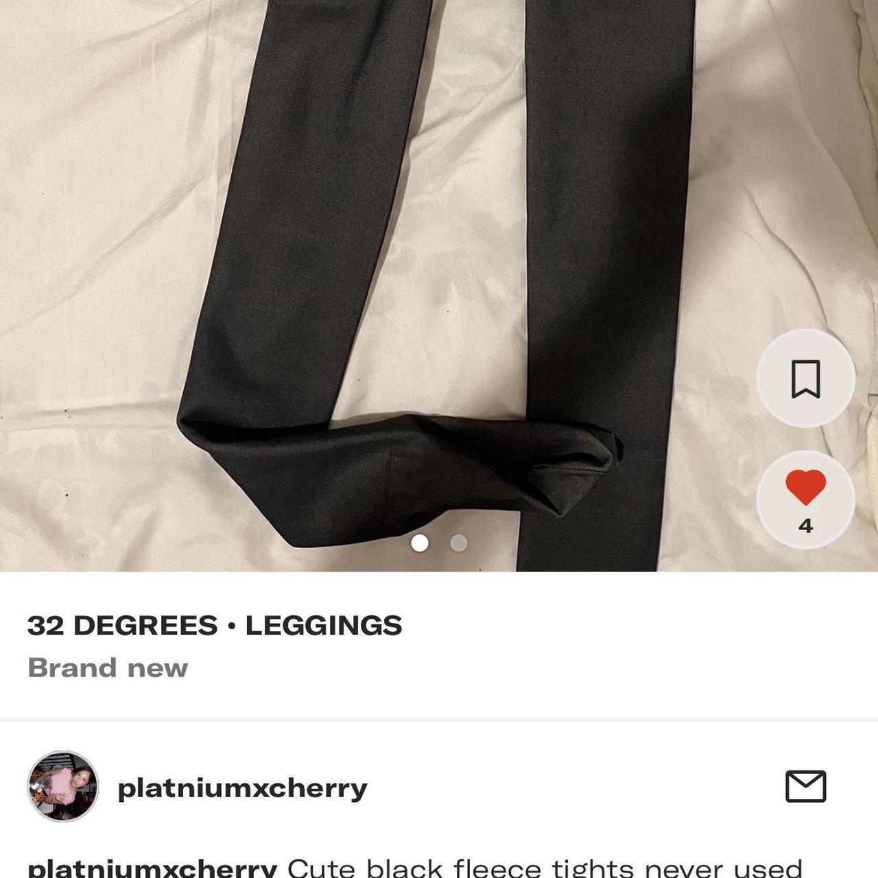 Cute black fleece tights never used only tried on - Depop
