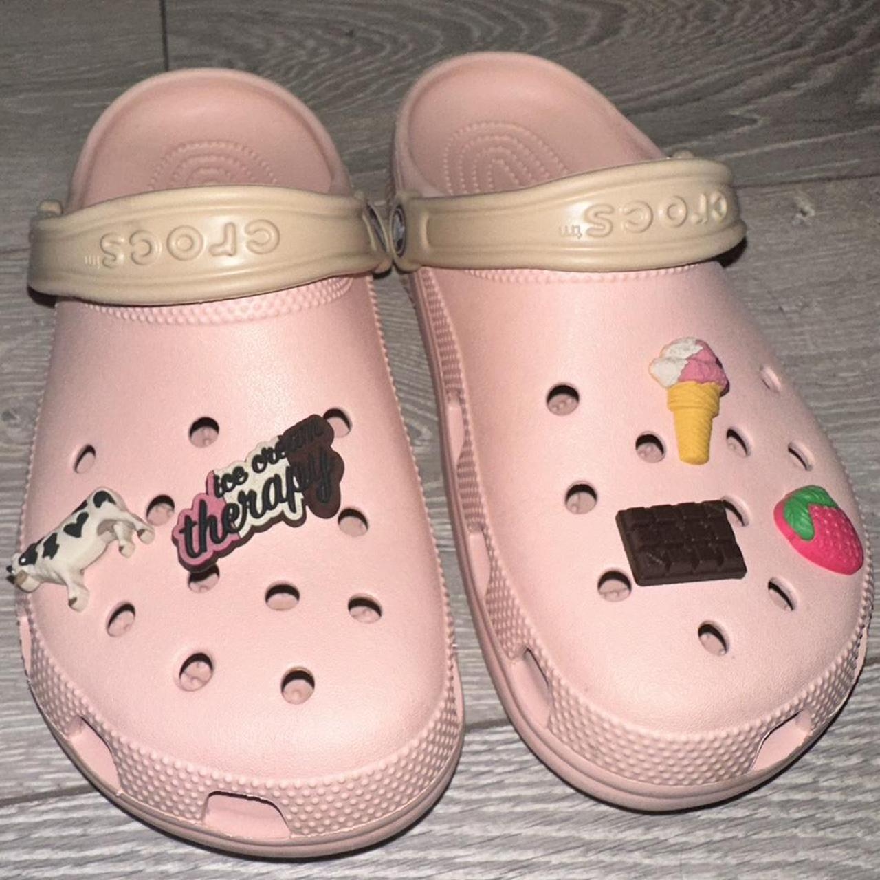 Pink baby crocs on sale