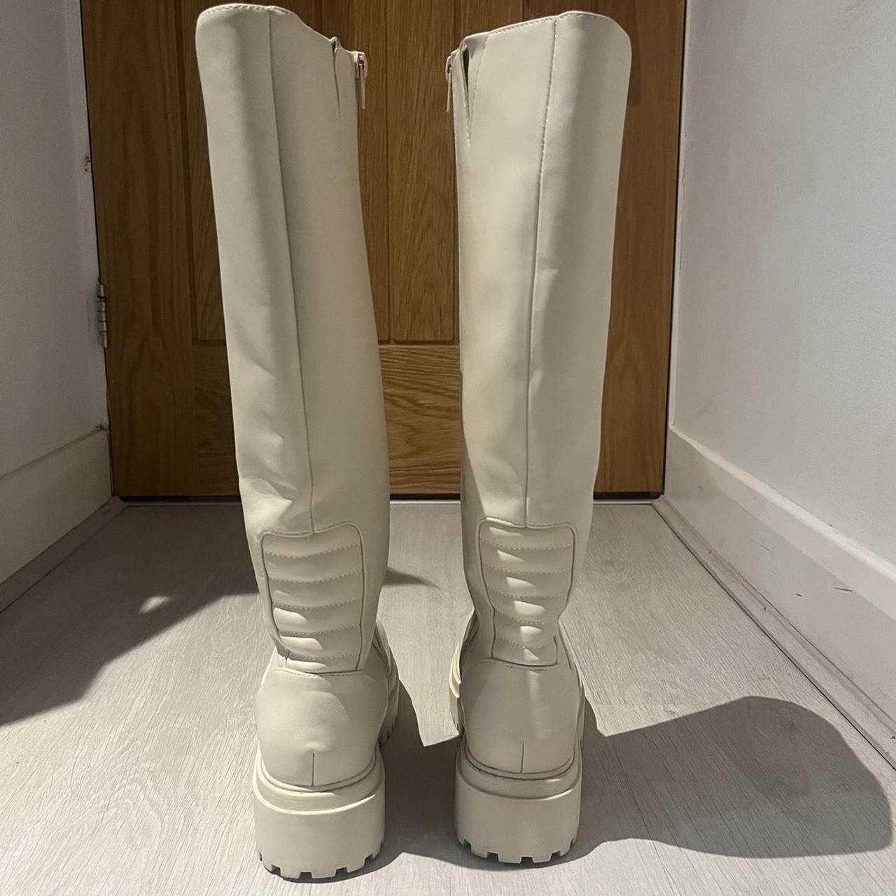 PRIMARK cream boots size UK 5 •goes to just below... Depop