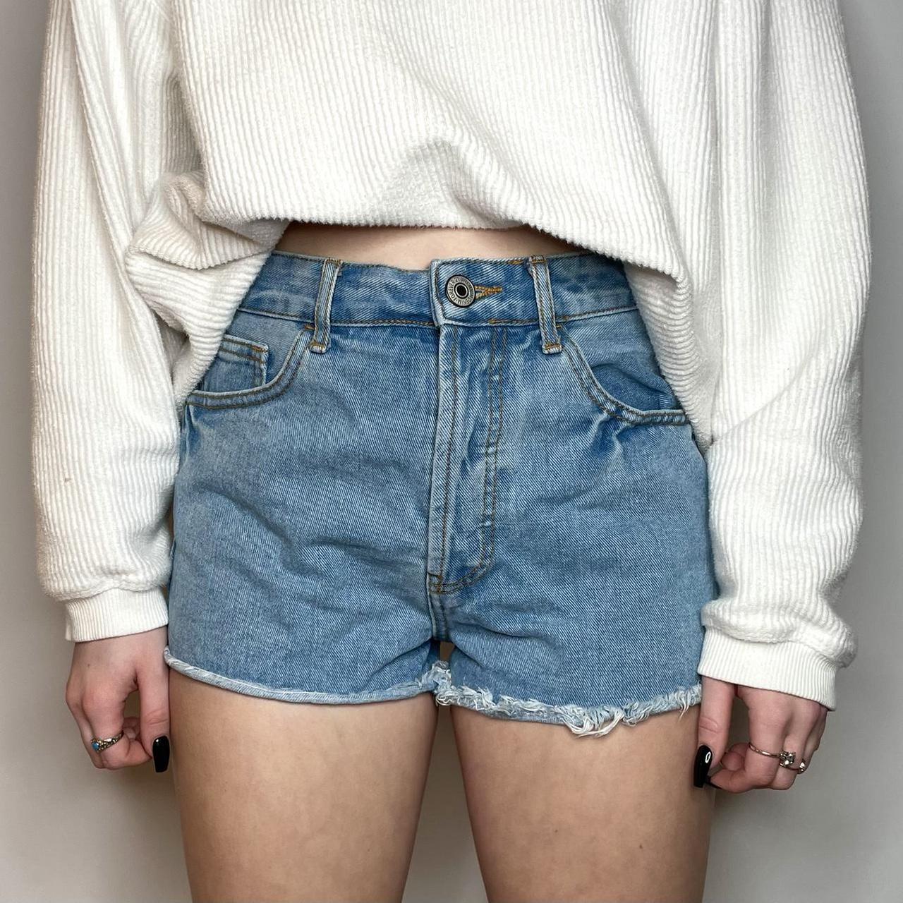 Women S Blue And Navy Shorts Depop   P0 