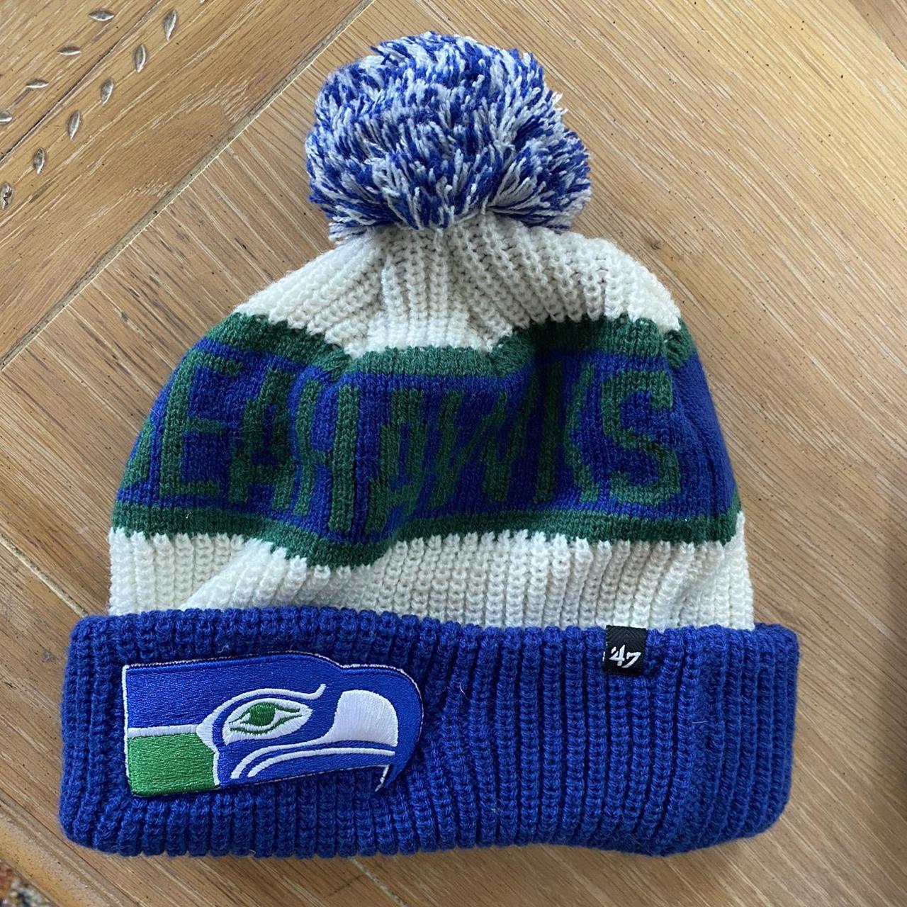 1980s vintage Seattle Seahawks beanie. Nice, soft - Depop