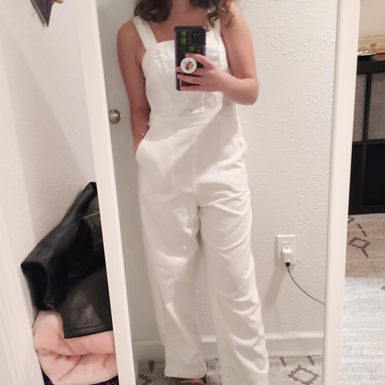 TJ Maxx white casual jumpsuit Worn once Size s/m Depop