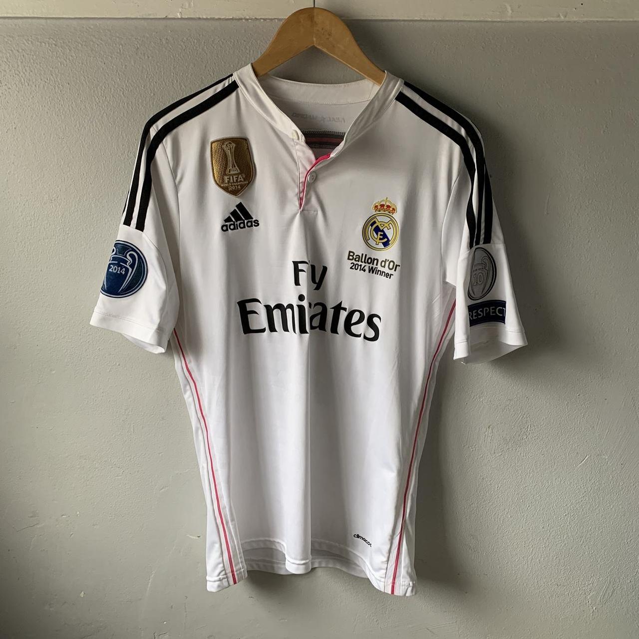 Adidas 2014/15 Real Madrid home jersey Has champions... - Depop