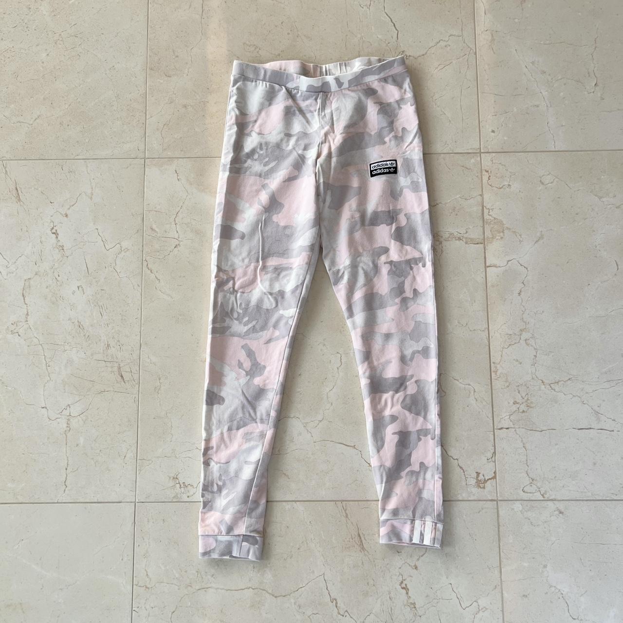 Adidas pink sales camo pants