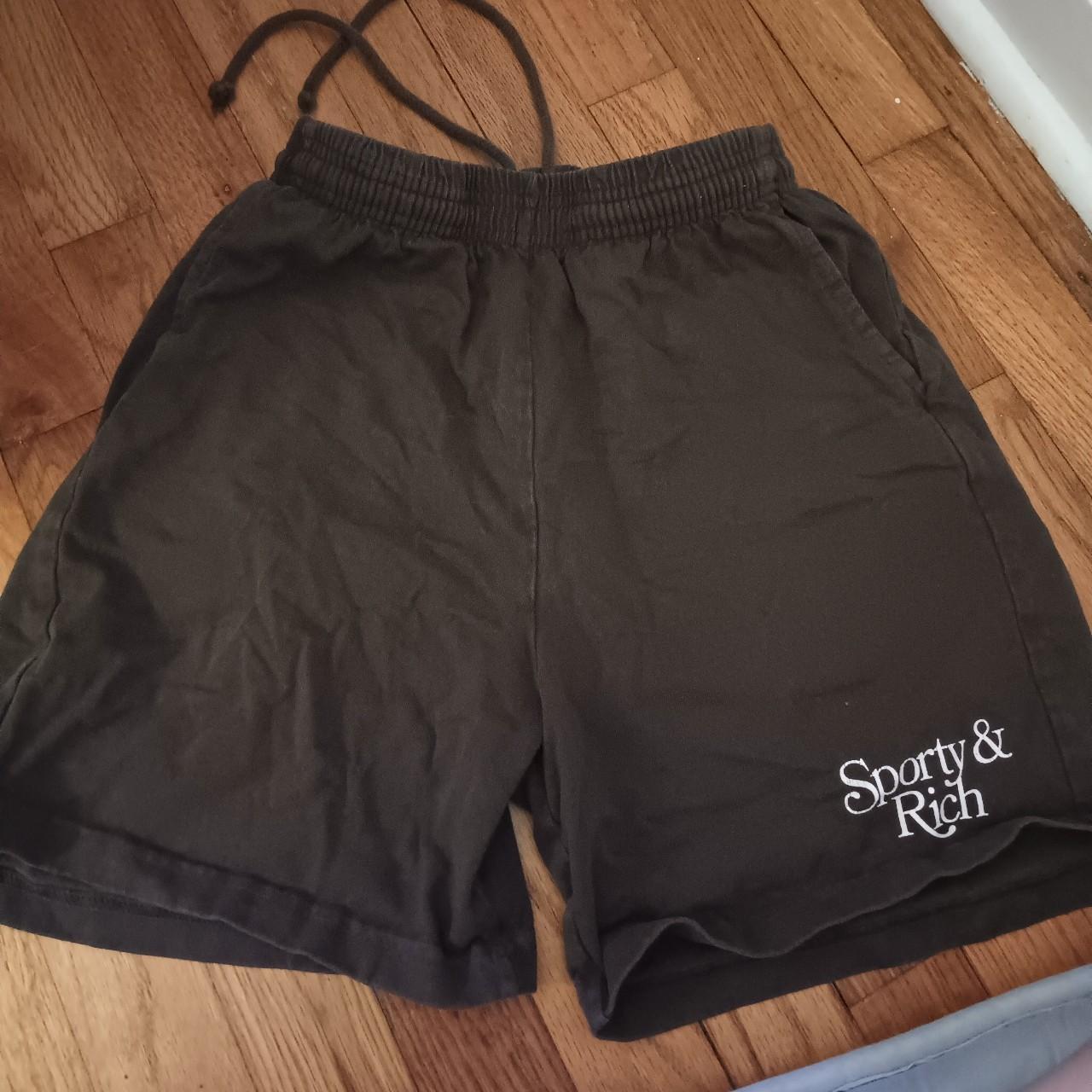 SPORTY & RICH SHORTS BROWN size xs but could easily... - Depop