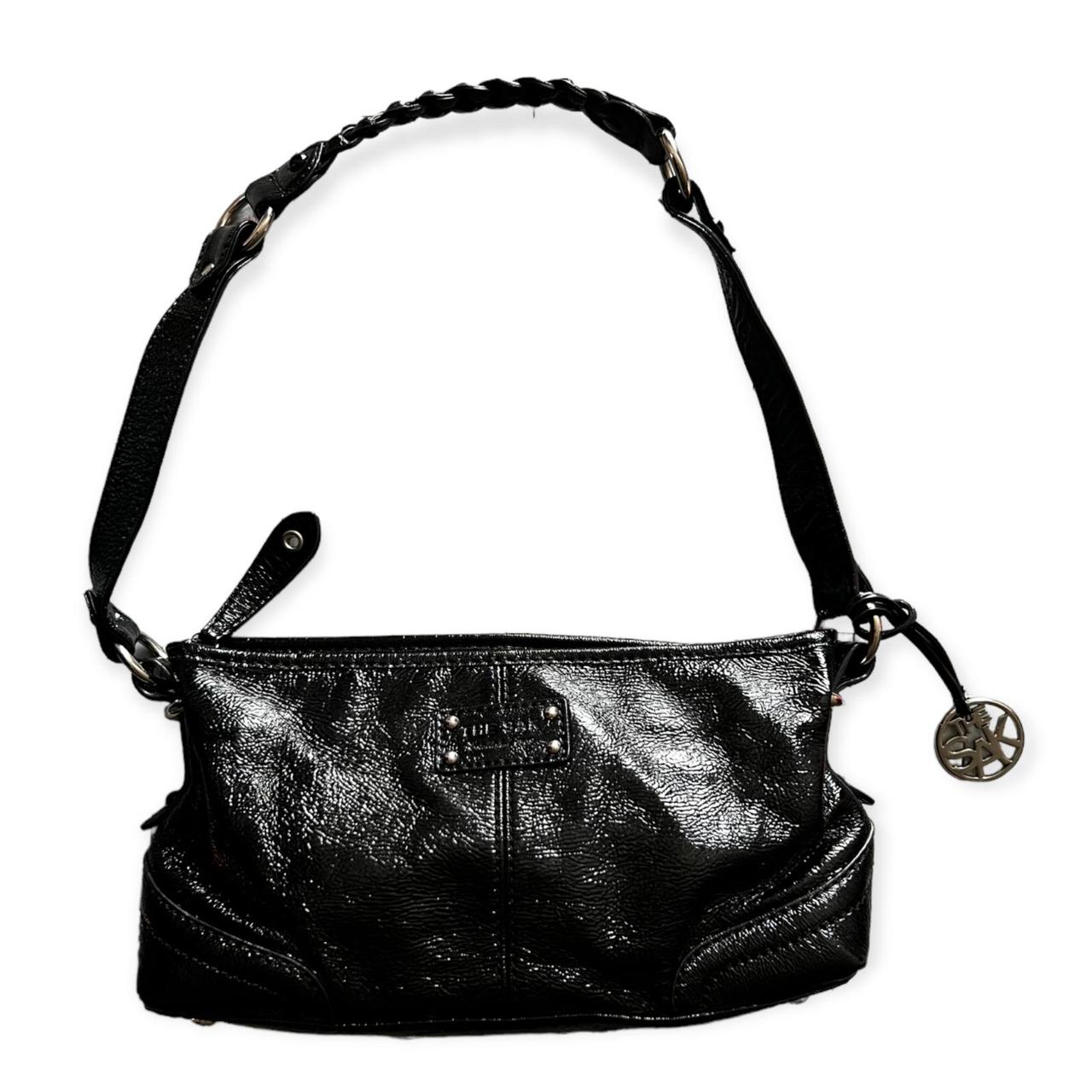 Hobo Shoulder Bag - Black Crinkle