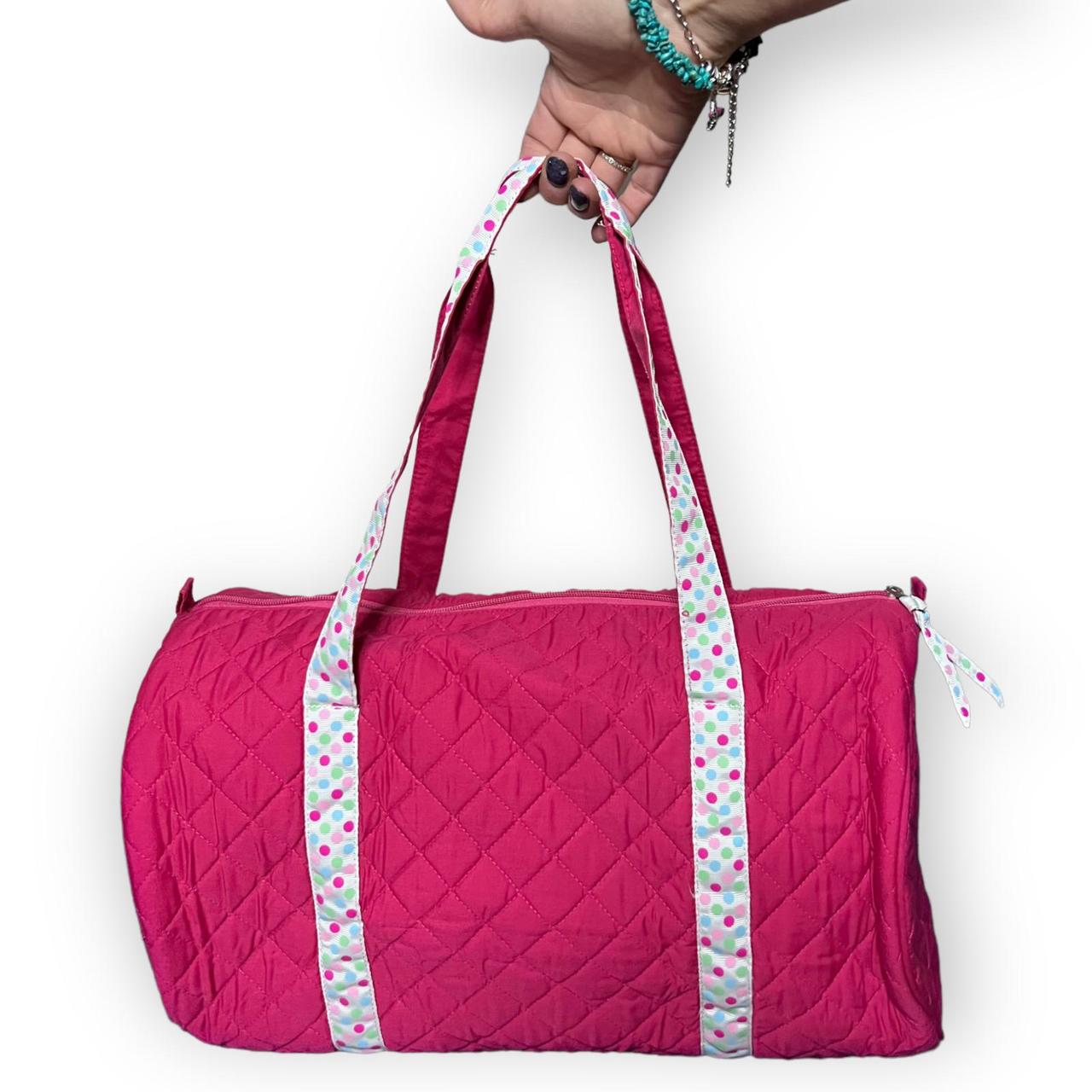 Large quilted hot sale duffle bag